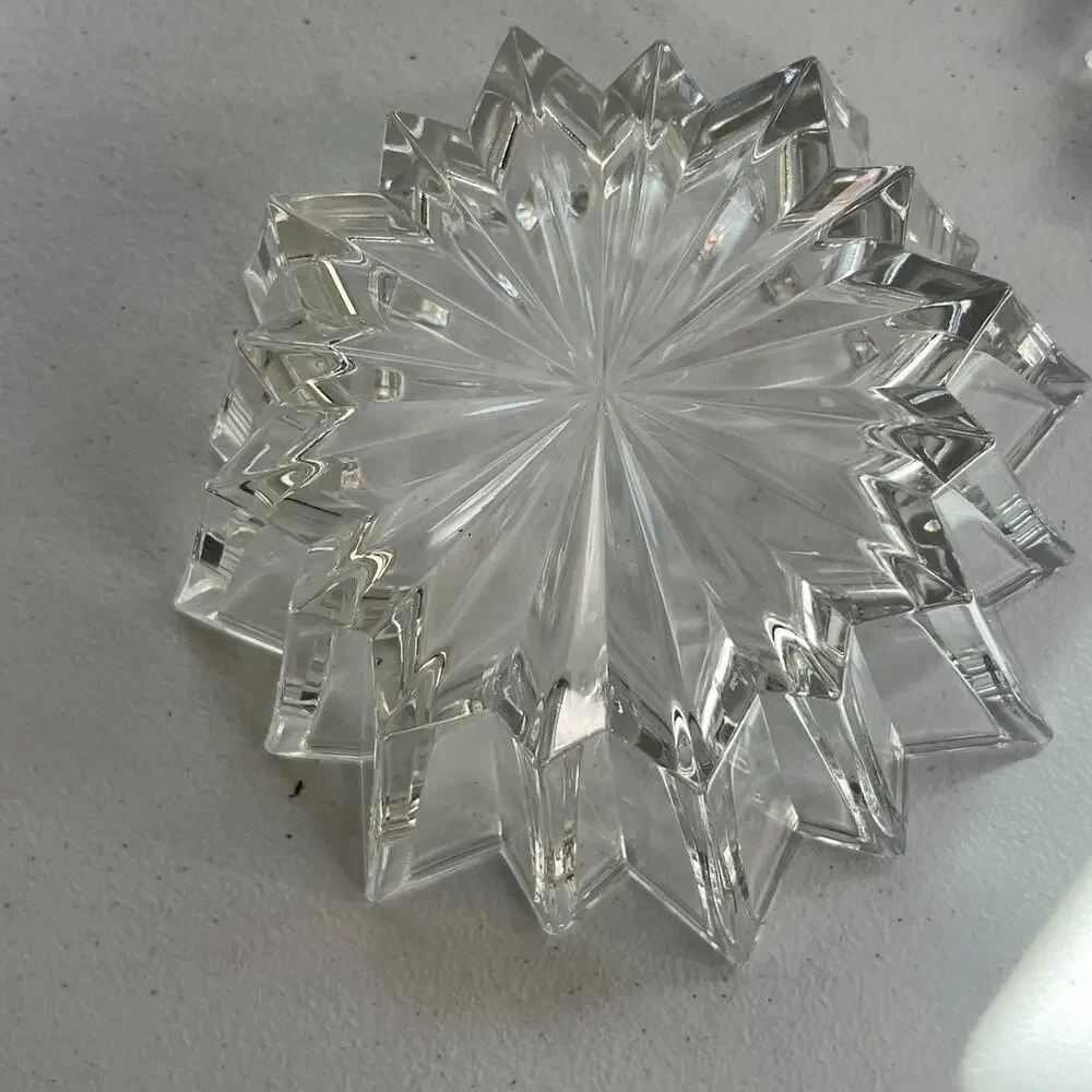 Crystal Box Star With Heavy Lead Shaped Clear Cut Trinket/Jewelry